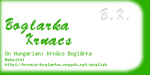 boglarka krnacs business card