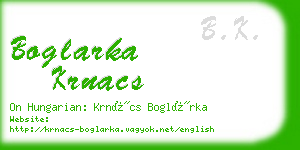 boglarka krnacs business card